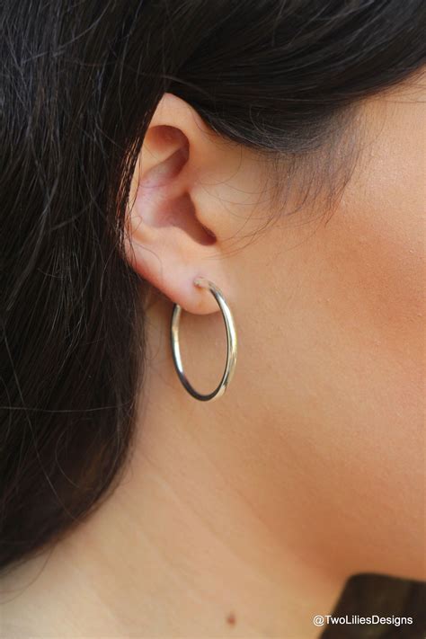 etsy silver hoop earrings